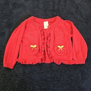 Gymboree Red Ruffled Kids Sweater
